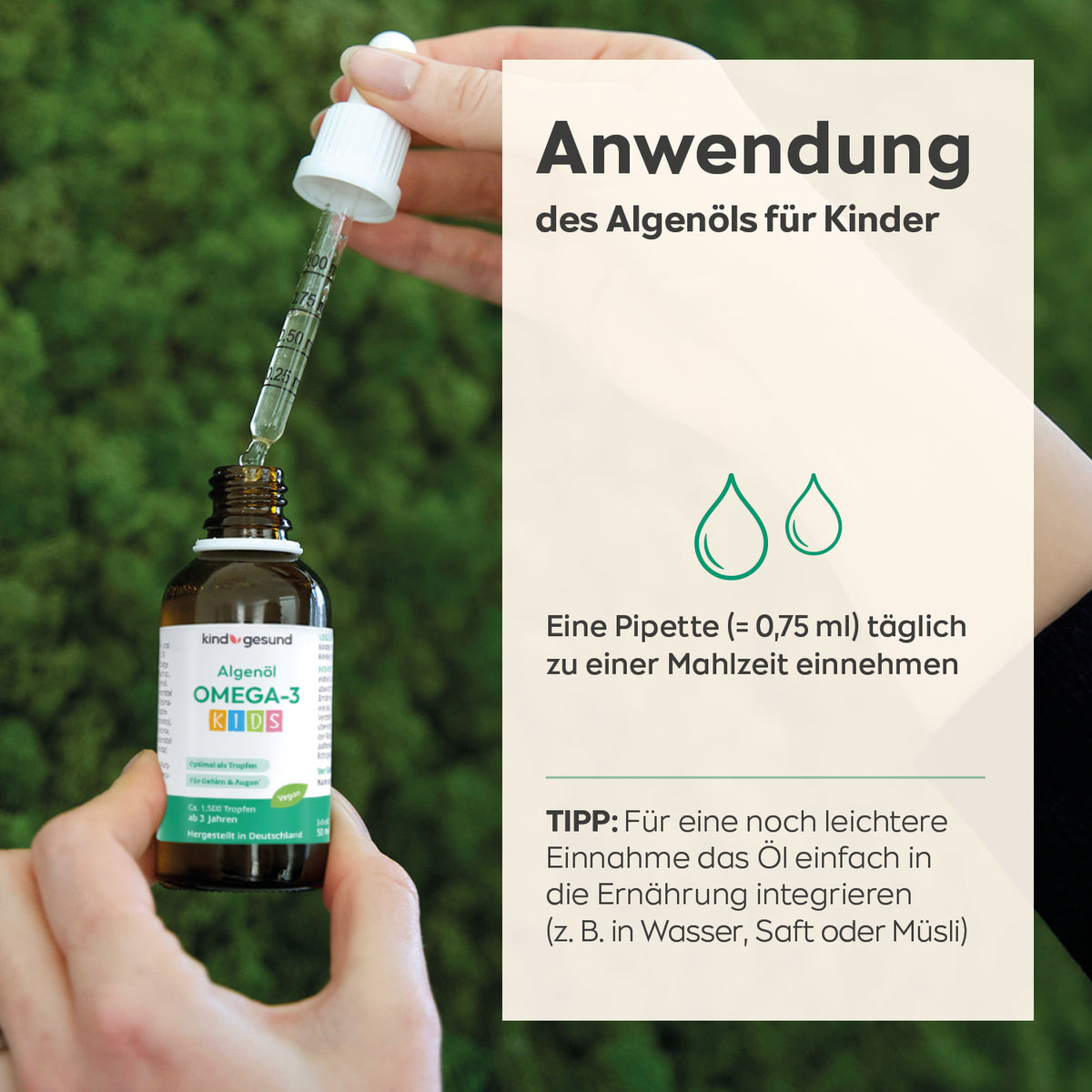 Omega-3 Algenöl Kinder Tropfen