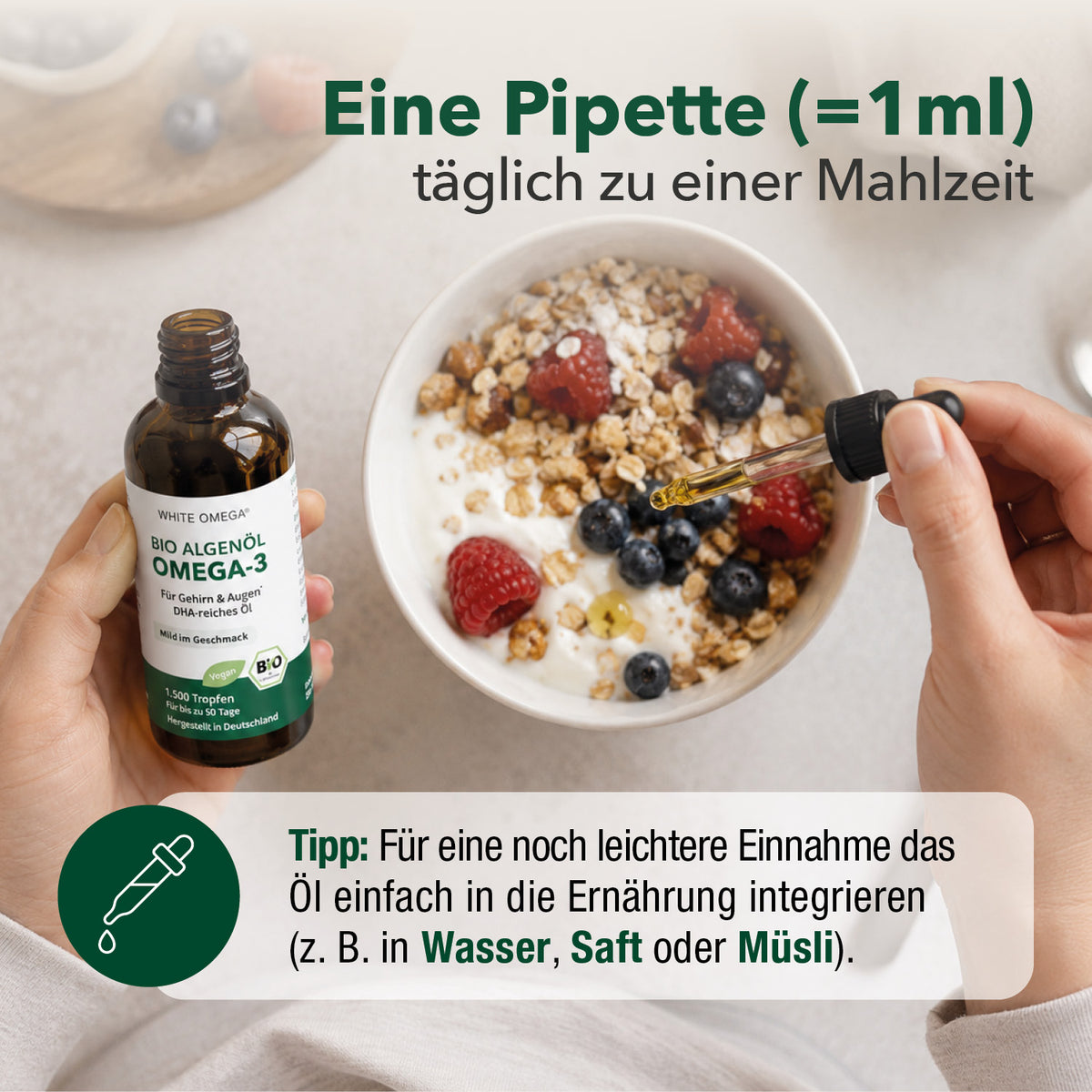 Bio Omega-3 Algenöl Tropfen