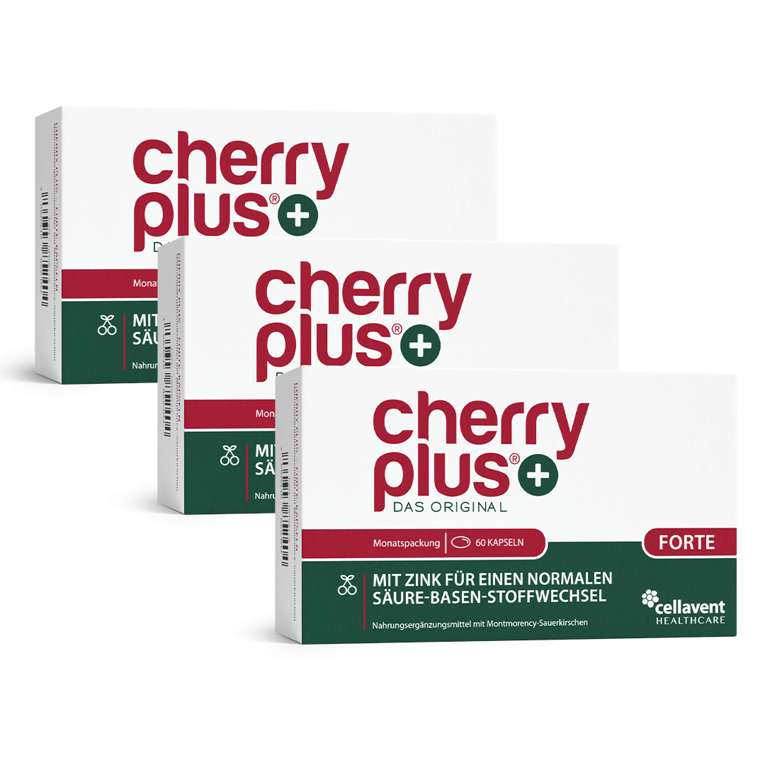 75:1 Montmorency - Sauerkirschextrakt & Zink Kapseln - Cherry PLUS Forte - Cellavent Healthcare