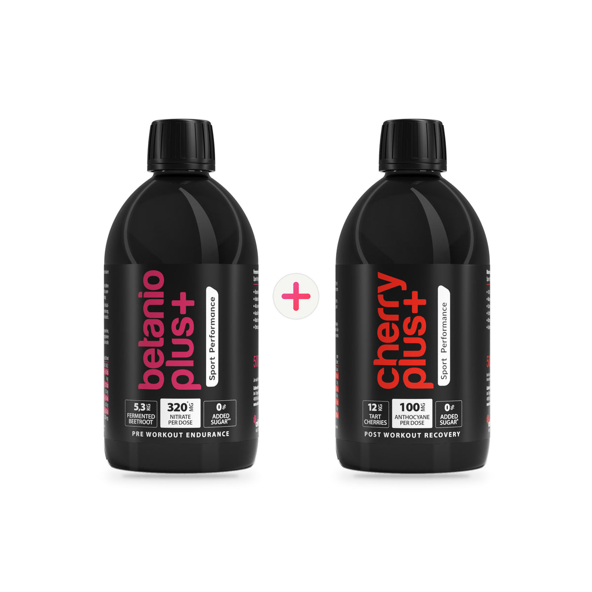 Sport-Duo: Betanio PLUS Sport und Cherry PLUS Sport, je 500 ml Konzentrat