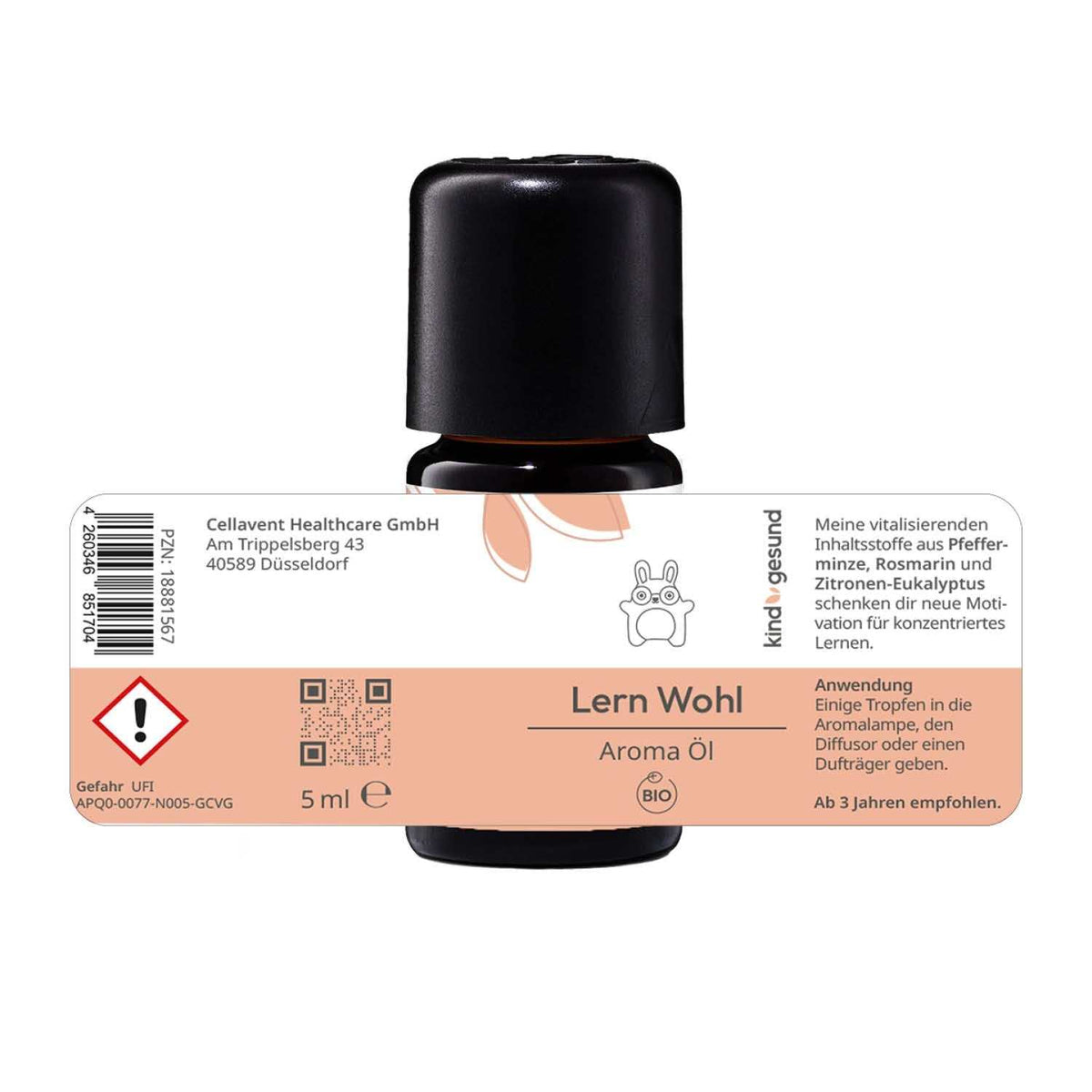 Bio - Lern Wohl Aroma Öl - Cellavent Healthcare