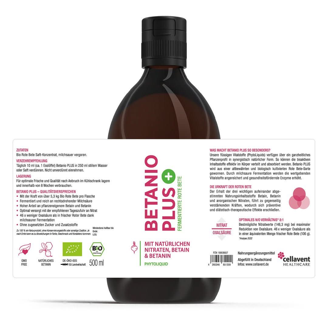 Das Bio Rote - Bete - Konzentrat - Betanio PLUS - Cellavent Healthcare