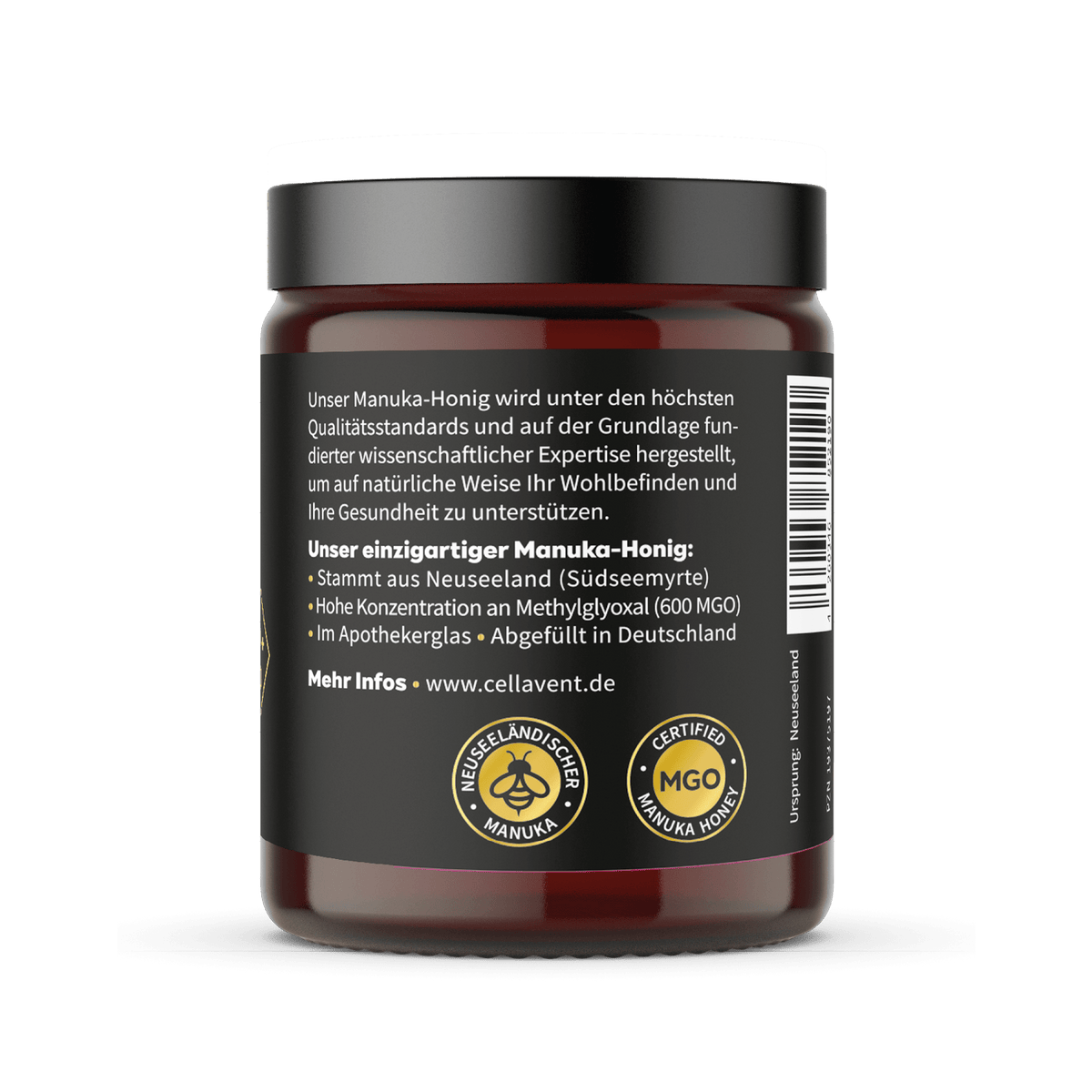 Manuka Honig 600+ MGO - Cellavent Healthcare