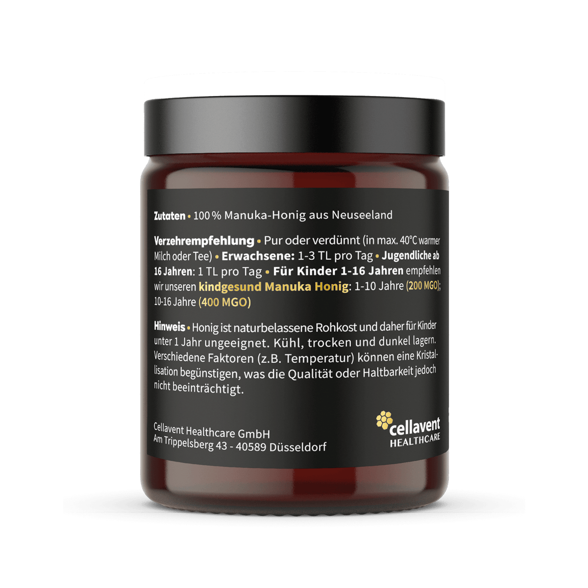 Manuka Honig 600+ MGO - Cellavent Healthcare