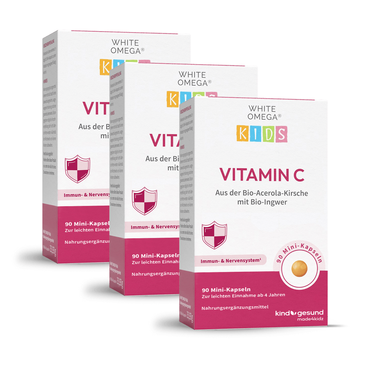 Vitamin C Kapseln für Kinder - WHITE OMEGA Kids - Cellavent Healthcare