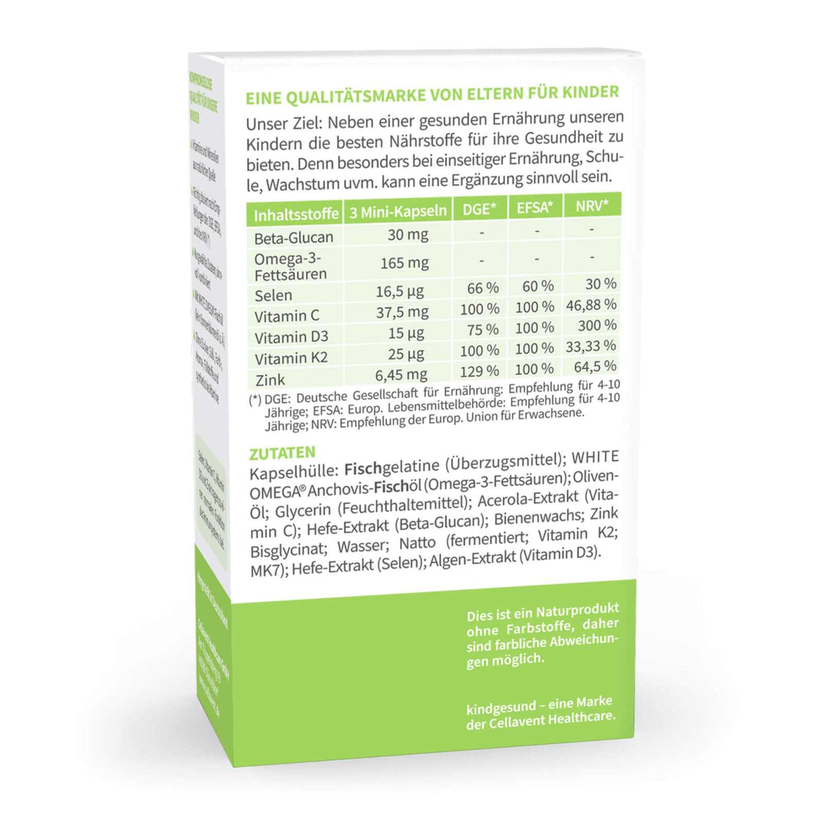 Vitamine für Kinder Immunsystem - WHITE OMEGA® Kids Immun - Cellavent Healthcare