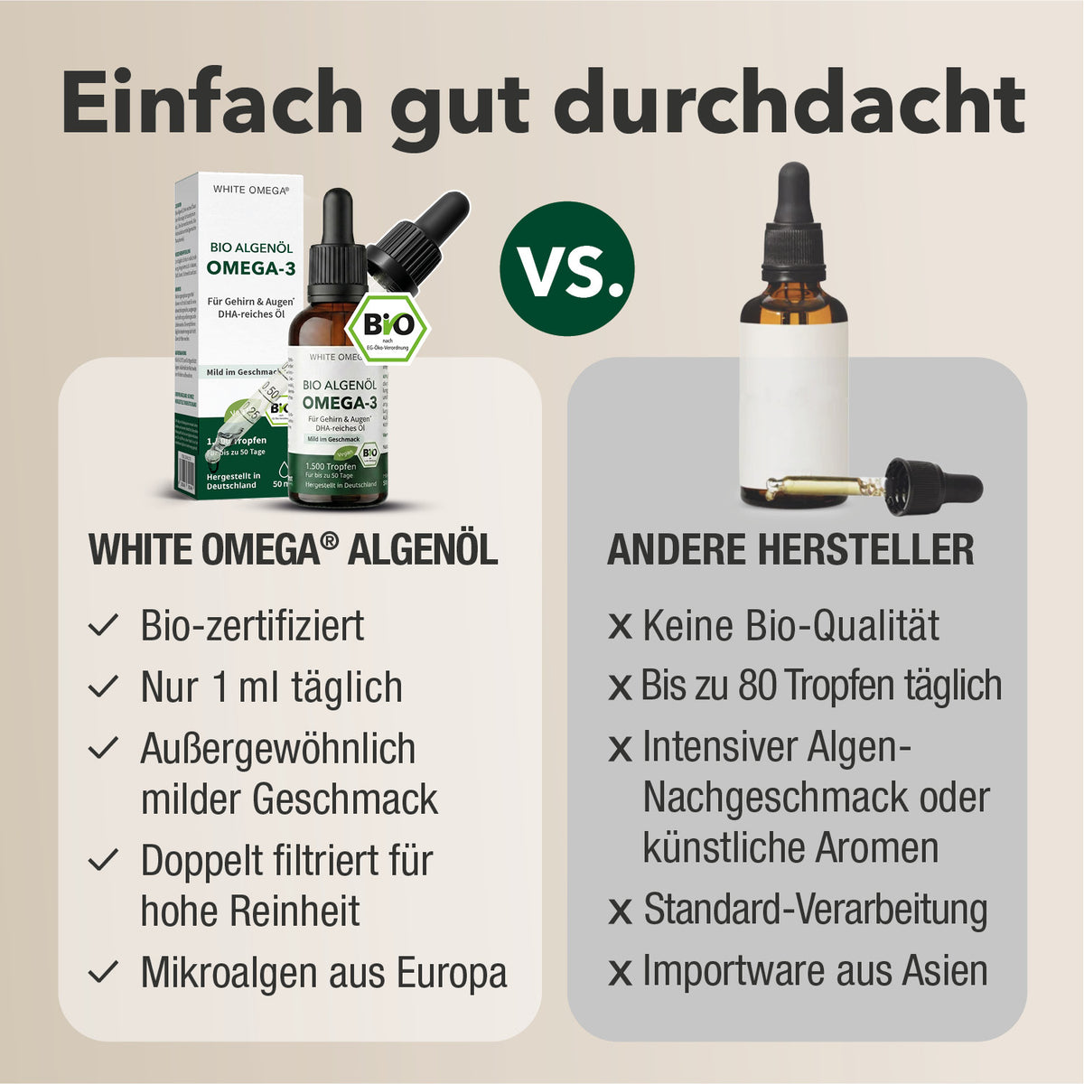 Bio Omega-3 Algenöl  Tropfen