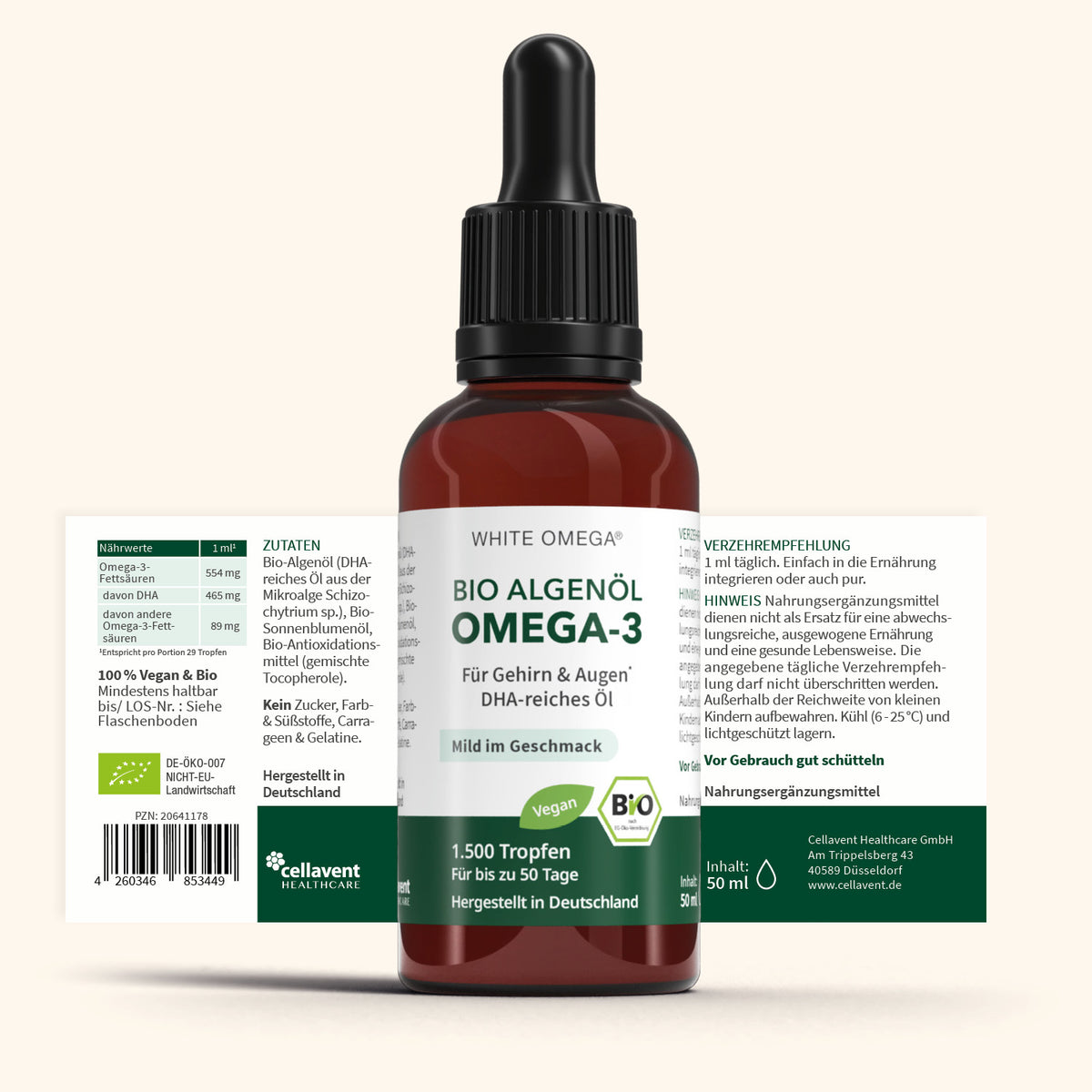 Bio Omega-3 Algenöl  Tropfen