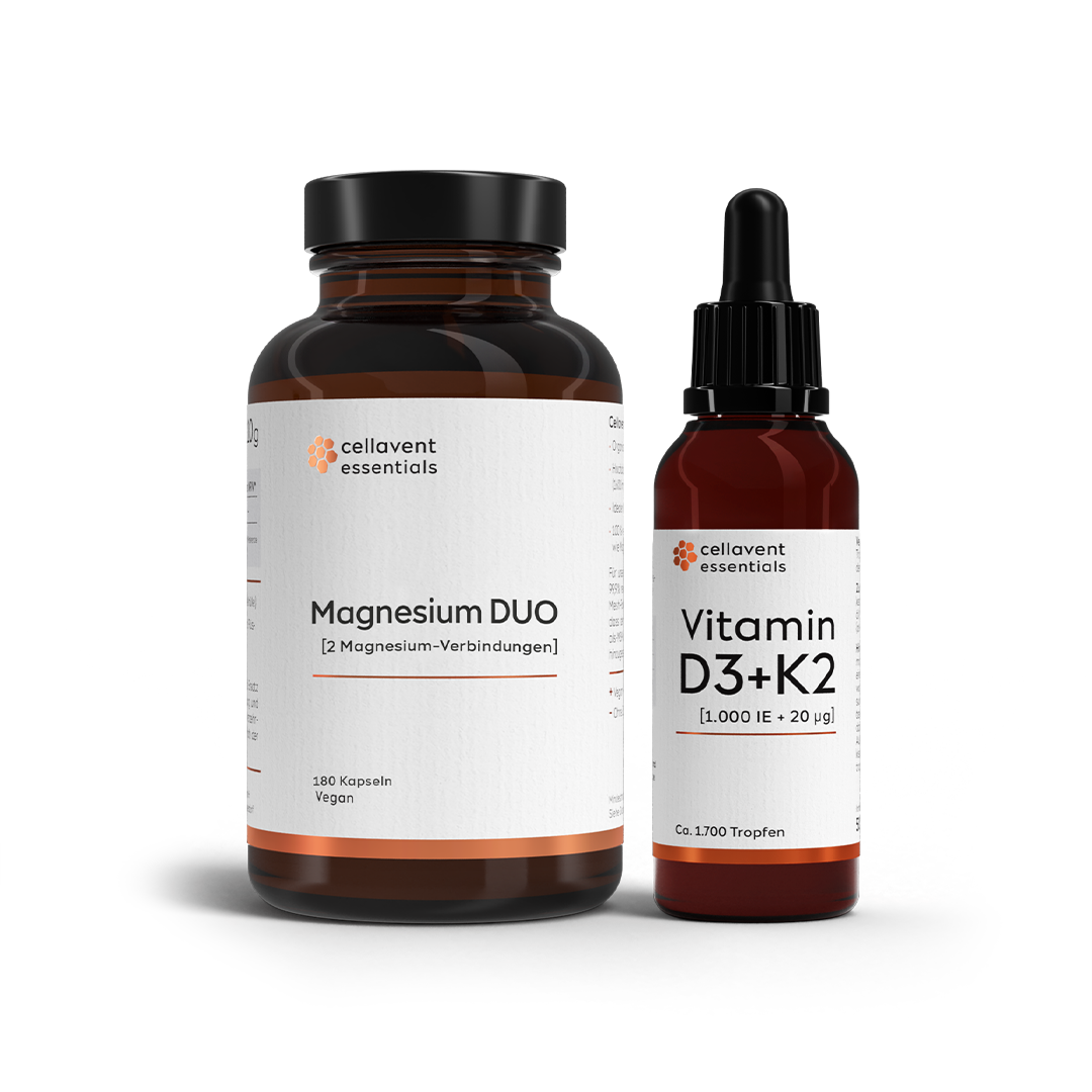 Magnesium DUO + Vitamin D3K2 · Muskel-Set für Sportler