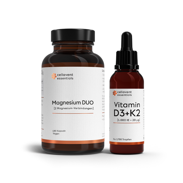 Magnesium DUO + Vitamin D3K2 · Muskel-Set für Sportler