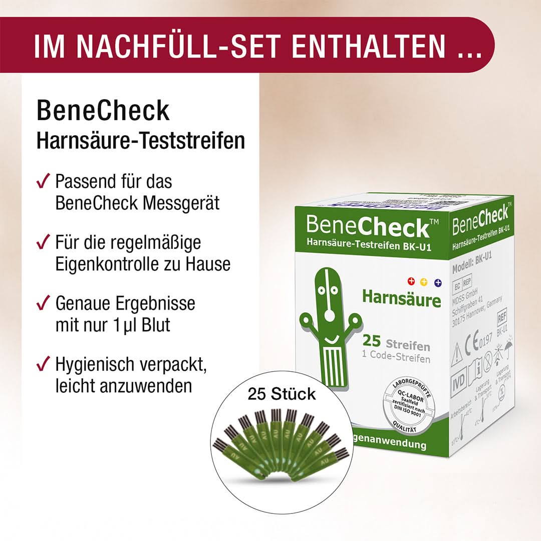 Harnsäure messen & ergänzen Starter-Set: BeneCheck