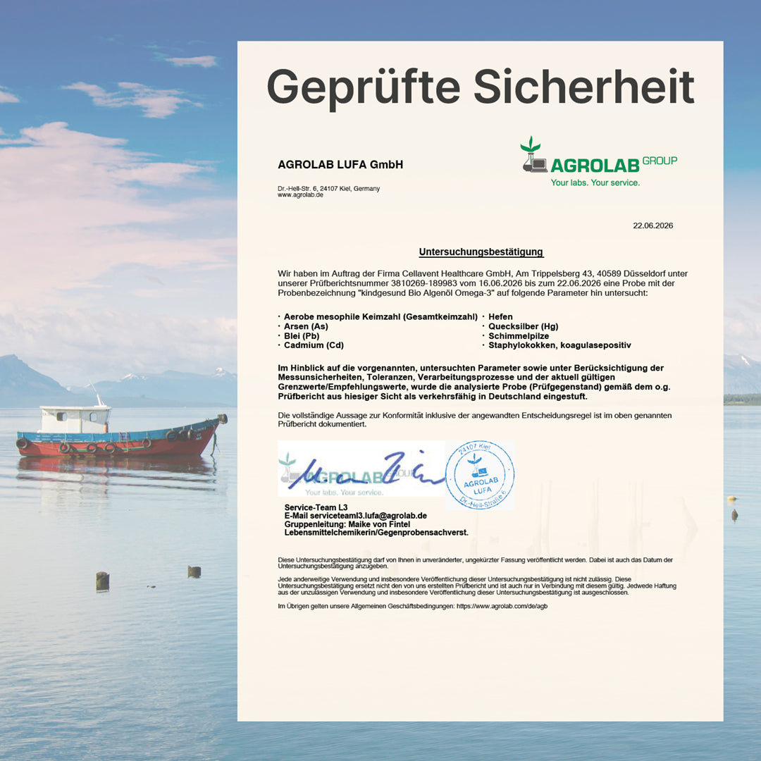 Bio Omega-3 Algenöl Tropfen für Kinder