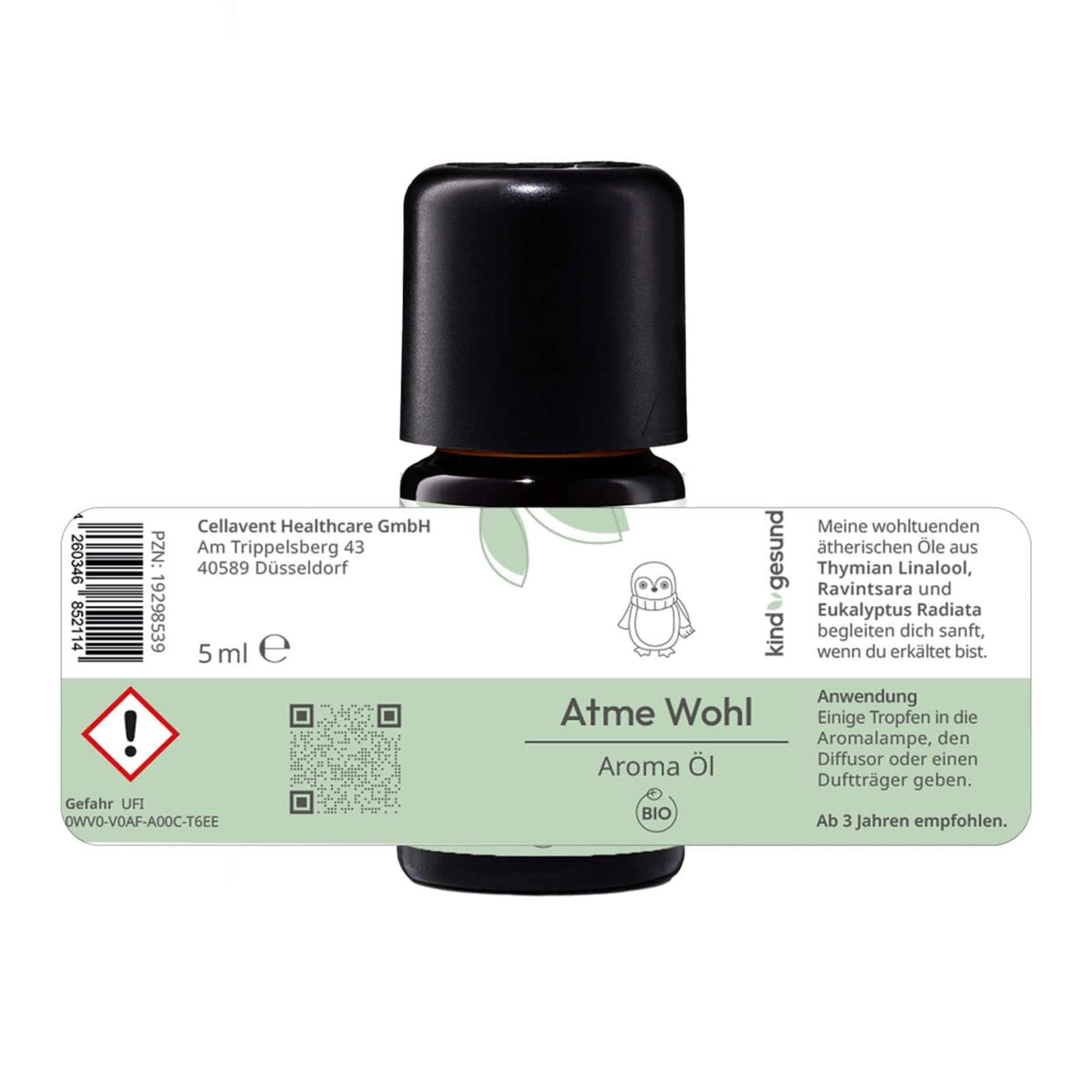 Bio - Atme Wohl Aroma Öl - Cellavent Healthcare