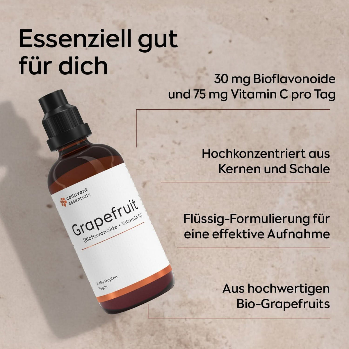 Bio Grapefruitkernextrakt Tropfen [Bioflavonoide + Vitamin C] - Cellavent Healthcare