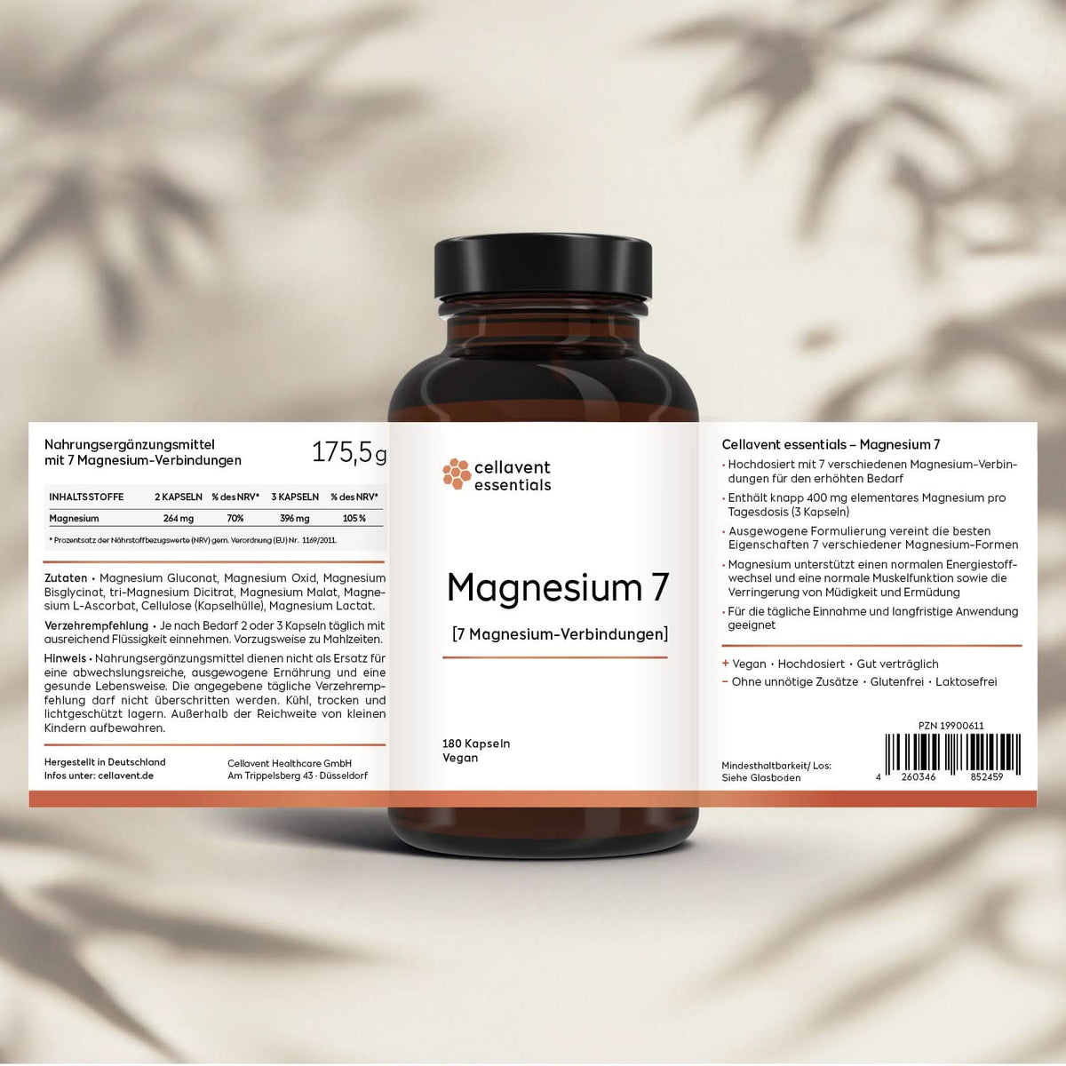 Essentials Magnesium 7 [7 Magnesium - Verbindungen] - Cellavent Healthcare