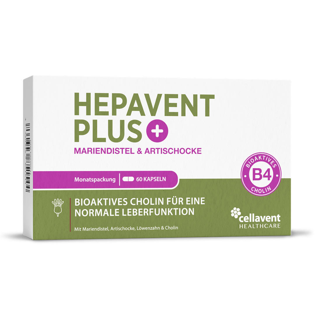 Leberkur Cholin Kapseln - Hepavent PLUS - Cellavent Healthcare