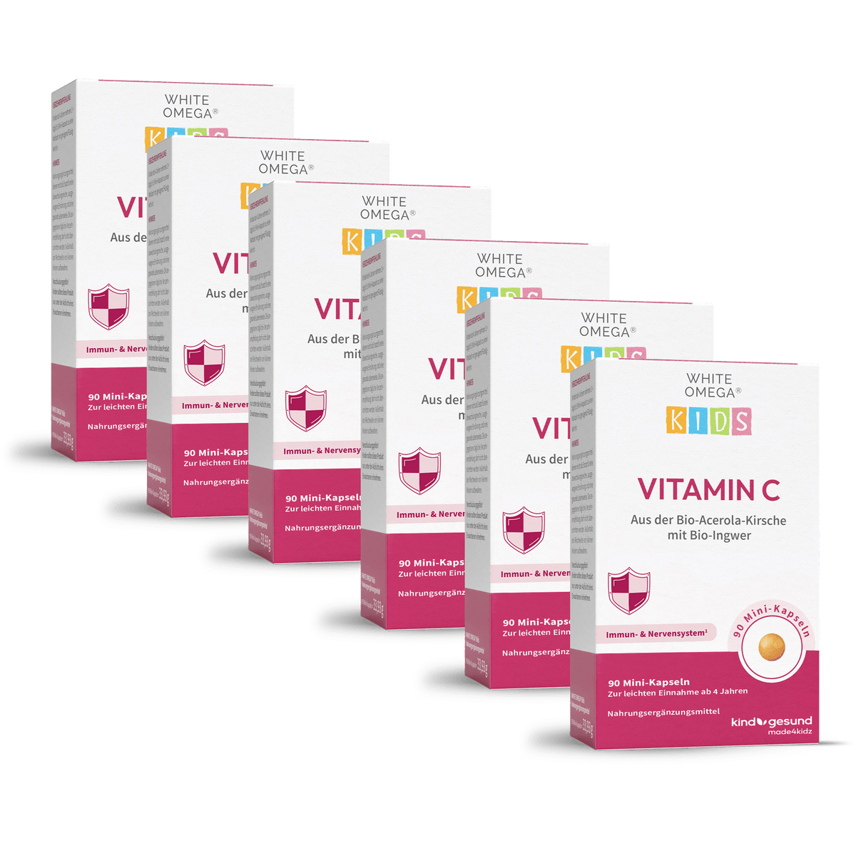 Vitamin C Kapseln für Kinder - WHITE OMEGA Kids - Cellavent Healthcare