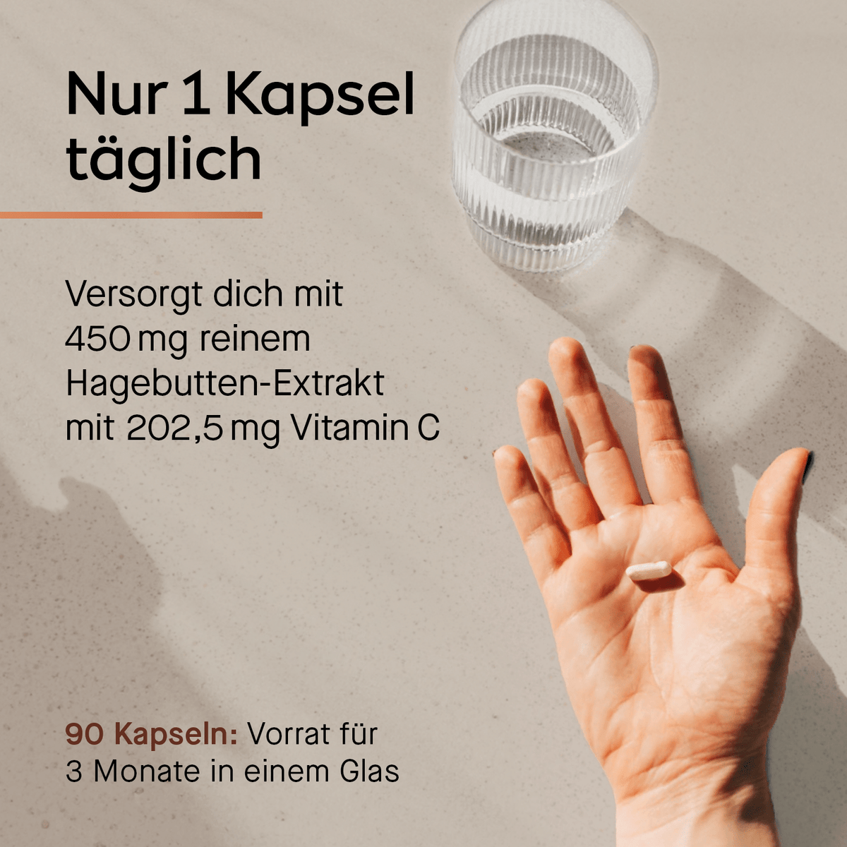Vitamin C Kapseln [Hagebutten - Extrakt] - Cellavent essentials - Cellavent Healthcare